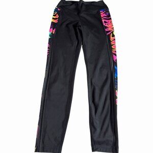 Victoria's Secret Pink Active Rainbow Tie Dye Ultimate Leggings Black small